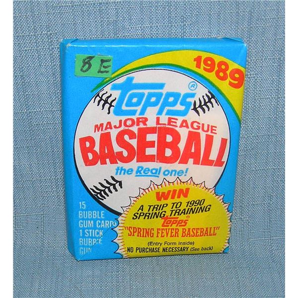 1989 Topps factory sealed baseball card pack