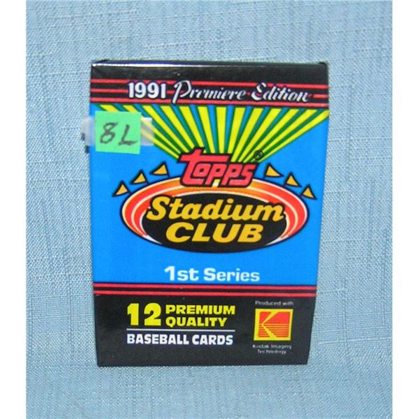 Topps factory sealed 1991Stadiumn Club baseball card pack