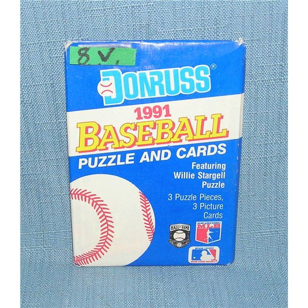 Donruss factory sealed baseball card 1991 wax pack