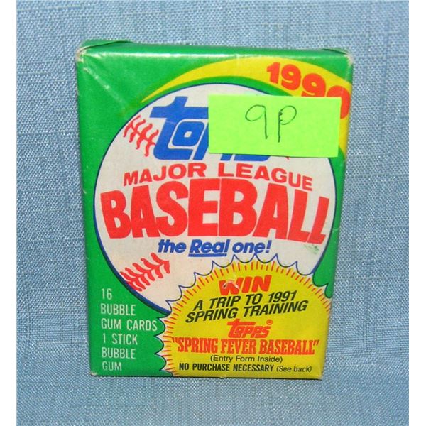 Topps factory sealed 1990 wax pack