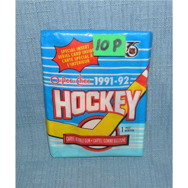 Opeechee factory sealed 1991 to 1992 hockey wax pack