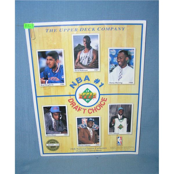 Upper Deck basketball rookie all star sheet