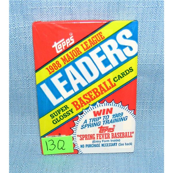 Topps 1988 mini wax pack of baseball cards
