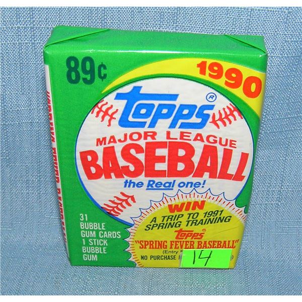 Topps 1990 oversized  cello pack of baseball cards