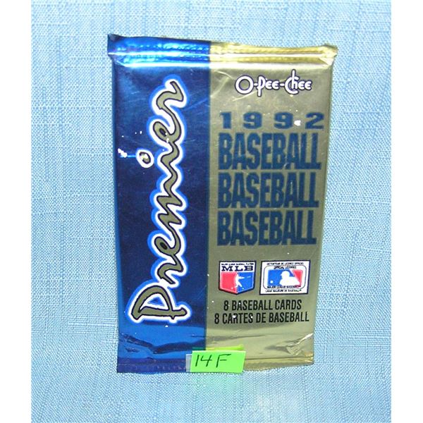 O-Pee-Chee 1992 premium baseball cello pack