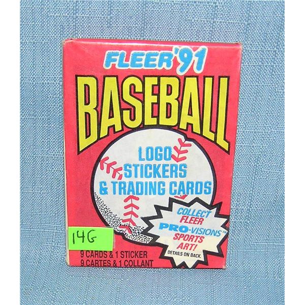 Fleer 1991 baseball wax pack