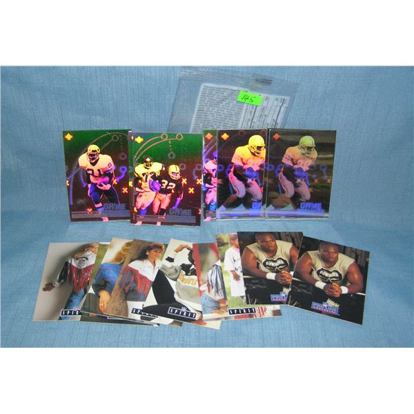 Group of football star cards