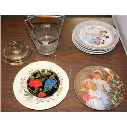 Box Lot of Collectible Plates & etc.