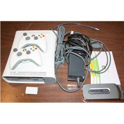 X Box 360 w/ 2 Controllers,1 Hard Drive, Extras