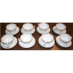 Royal Kents Gold Trim Saucer & Cup Set for 8