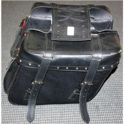 Black Leather Saddle Bags by River Road