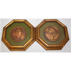 2 Framed 8" x 8" Coin Plaques