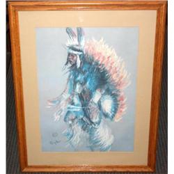 Framed Chalk Etching