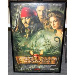 Framed Pirates of the Caribbean Movie Poster
