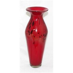 19" Tall Deep Red Vase