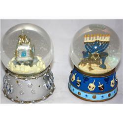 2 Hanukkah Snow Globes
