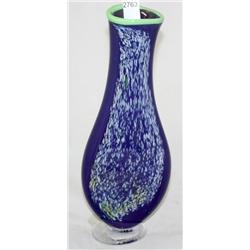 Leaning Art Glass Vase-- 15" Tall
