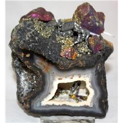 Goldminers Agate Sculpture w Fools Gold,