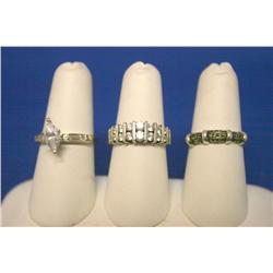 Three Sterling Sliver Rings X the Money