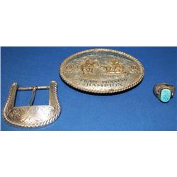 Cowboy buckles & Silver Ring