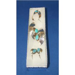 3 Pairs of Sterling &Y Turquoise Earrings