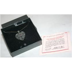 Franklin Mint Valentine Heart Fully Faceted Ruby