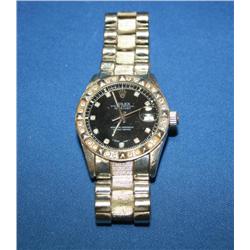 Men's Faux Rolex Black Face Watch