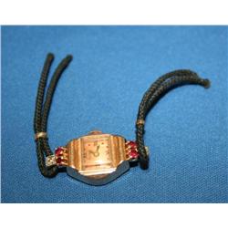 Ladies 14K Rose Gold Face Bulova Watch