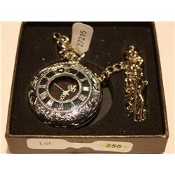 Pocket Watch with Chain & Fob