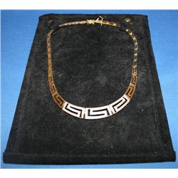 18K Over Sterling Choker w/ Diamond Accents