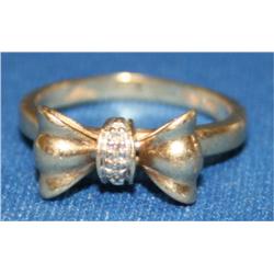 Bow Diamond Wedding Ladies Band