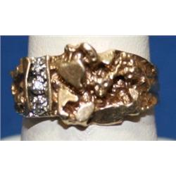 Nugget Diamond Wedding Unisex Band