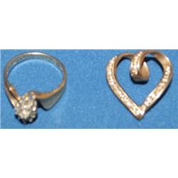 1.00 Ctw Diamonds Ladies Band & Diamonds Pendant