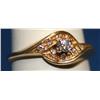 Image 2 : 14K Gold w/ Diamond Design Ring