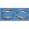 Image 2 : 1.00Ctw Diamond Ladies Earrings Hoops