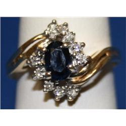 Cashmere Sapphires & Diamond Ladies Ring