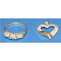 1.00Ctw Diamonds Ladies Band & Diamonds Pendant