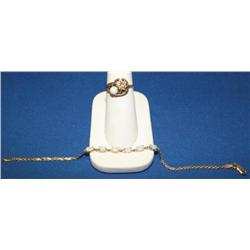 AAA Australian Opal Diamonds Ladies Ring &Bracelet