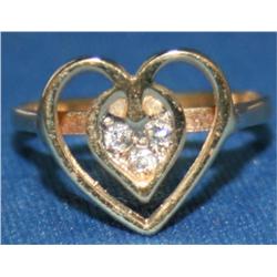 Heart Ring w/ Diamond 14K
