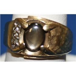 AAA Black Sapphire Cabochon Men’s Ring