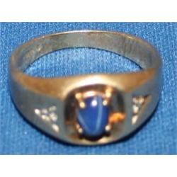 AAA Star Sapphire Cabochon Men’s Ring
