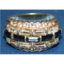 9.4 Gram Silver Ring w/ C2 Begets & Sapphire