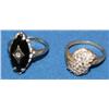 Image 1 : 1.00 Ctw Tanzanite Ring - Onyx & Diamonds Ring