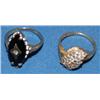 Image 2 : 1.00 Ctw Tanzanite Ring - Onyx & Diamonds Ring