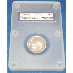 2001-S PR64 Proof Silver Dime