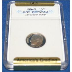 1994 10 Cent SGS America's Grading