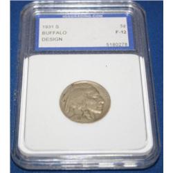1931 S Buffalo Nickel