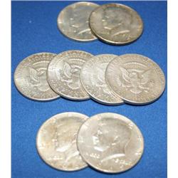 (8) 1969 Kennedy Half Dollars