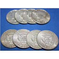 (8) 1968 Kennedy Half Dollars