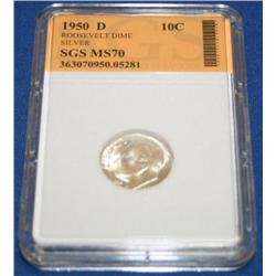 1950 P Silver Dime